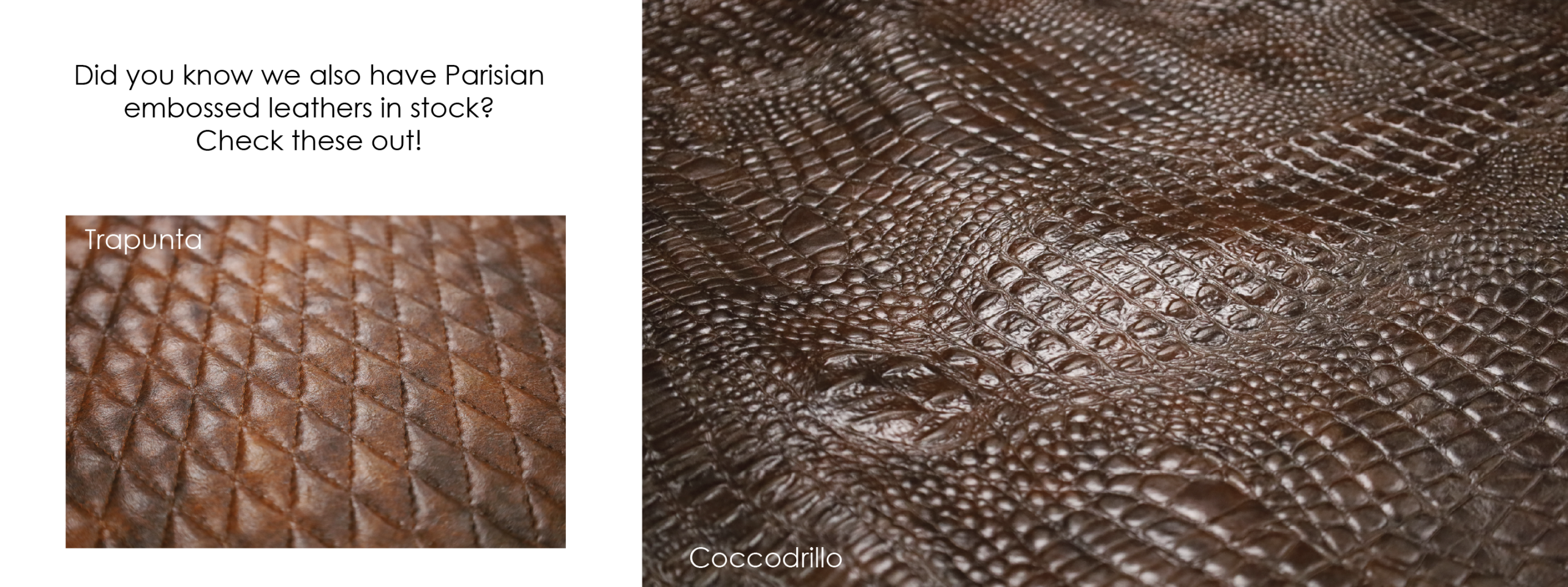 Embossed leathers